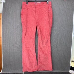 Old Navy Women’s Pants sz 18 Higher Rise Flare Corduroy Spice Girl Orange/Pink